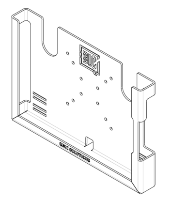 Lightweight passive forklift dock for Zebra L10, without key lock for use w/rugged frame.